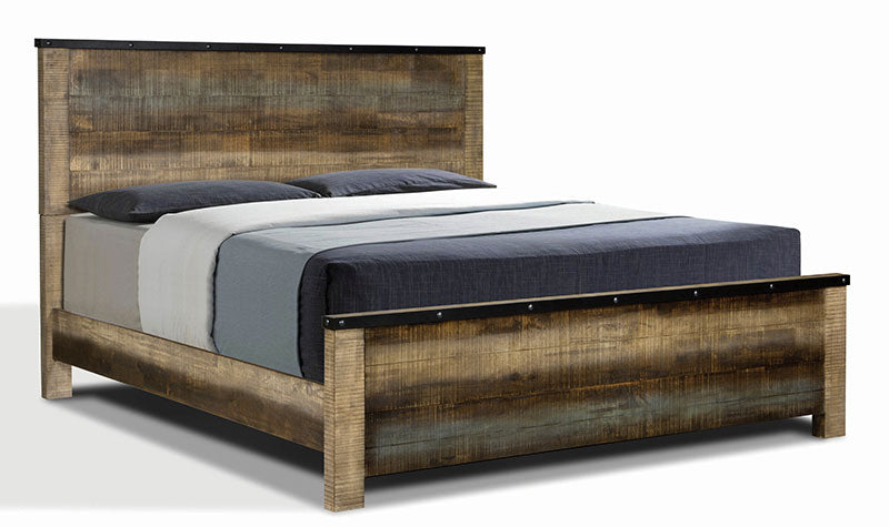 VERA - Rustic Modern Multi-color Finish 5 pieces Bedroom Set