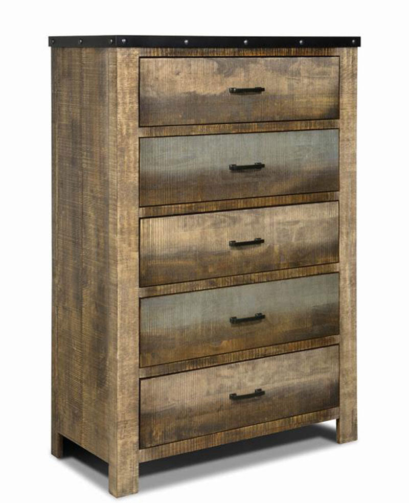 VERA - Rustic Modern Multi-color Finish 5 pieces Bedroom Set