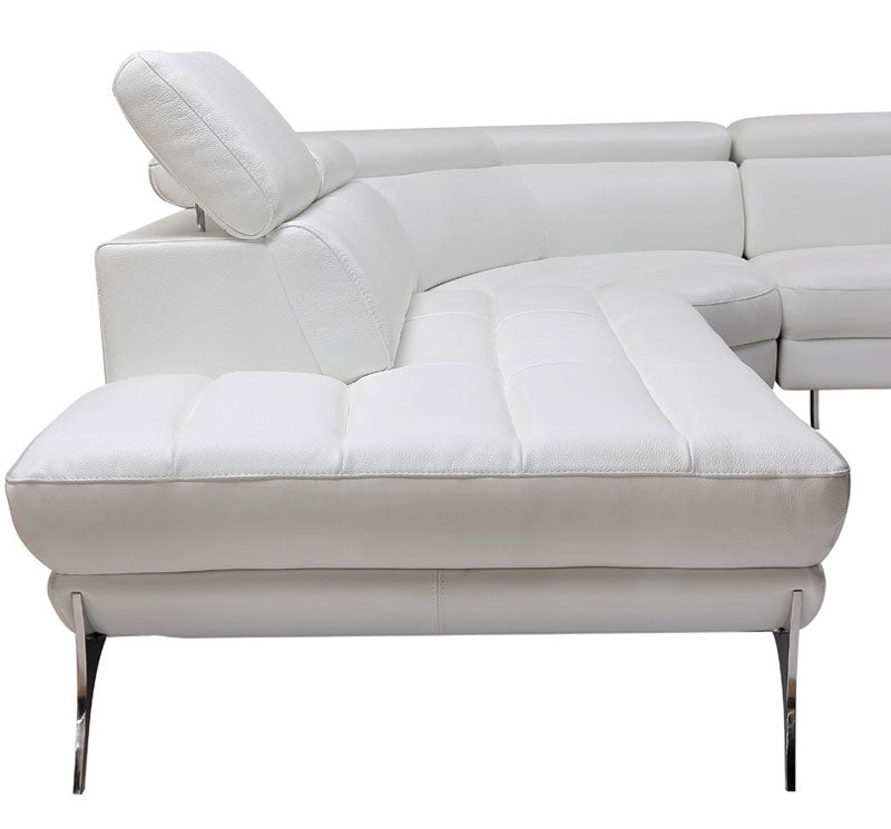 POLARIS - Modern White Leather Sectional Sofa