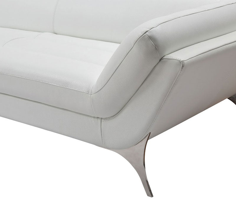 POLARIS - Modern White Leather Sectional Sofa