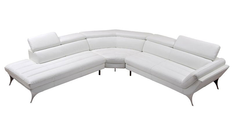 POLARIS - Modern White Leather Sectional Sofa