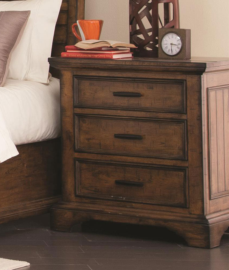 ASHBY - Traditional Vintage Bourbon Solid Wood 5 pieces Bedroom Set
